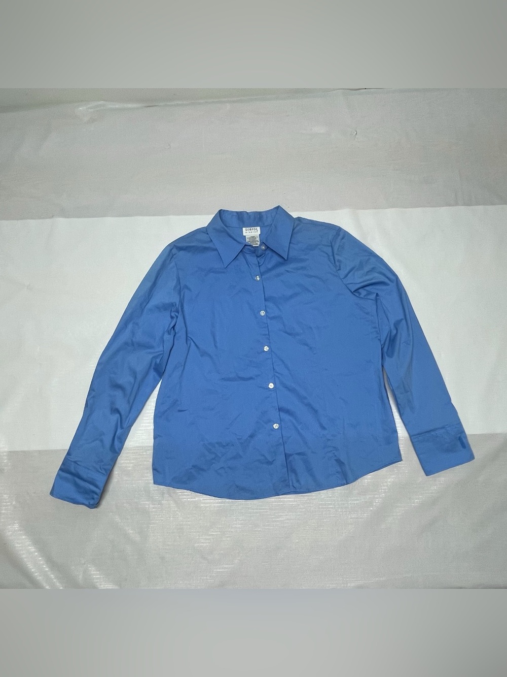 George Women's Blue Long-Sleeve Button Down Shirt Sz: Xl